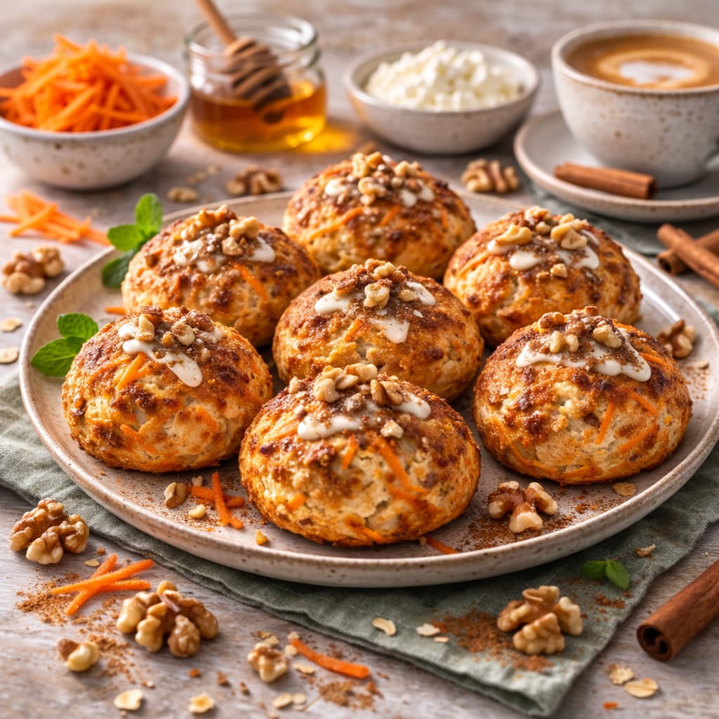 eiwitrijke carrot cake kwarkbollen