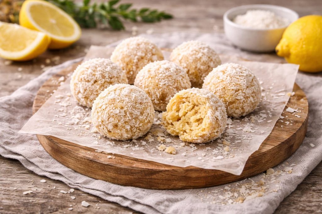 Gezonde Lemon Coconut Energie Balletjes