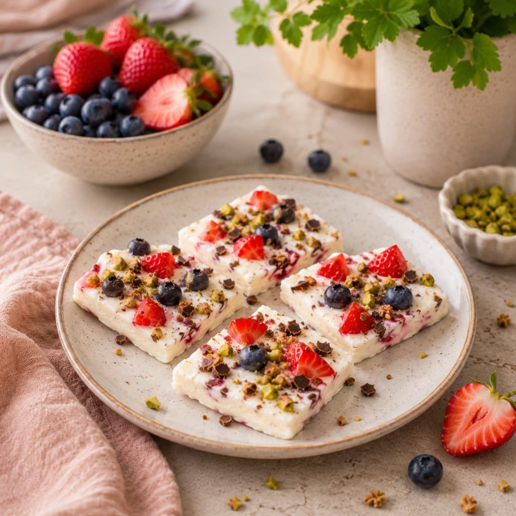Frozen Yoghurt Bites met Aardbei & Pistache I jonathan klaassen